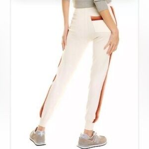 Faherty SMALL organic cotton cashmere blend surf jogger pants cream brown white